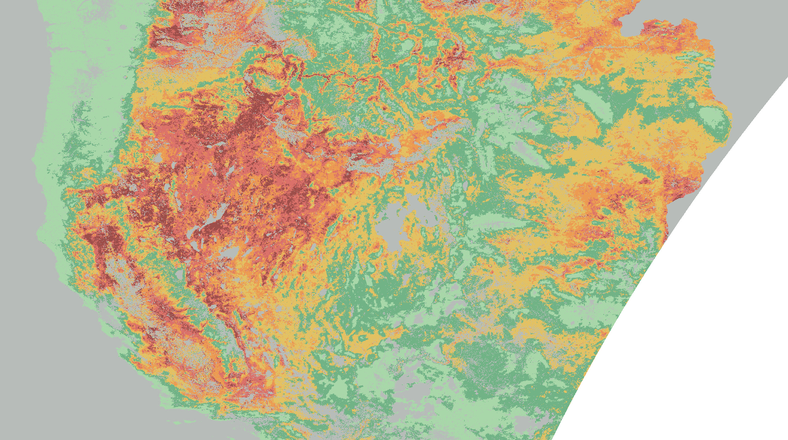 Western US landscape outlook from flyer